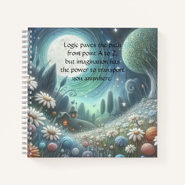 Whimical Night & Quote Notizbuch (Vorderseite)