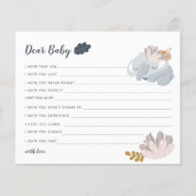 Whimiscal Elephant Blume wünscht Baby Holiday