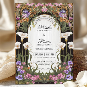 Whimiscal Lila Pink Calla Lily Floral Wedding Einladung