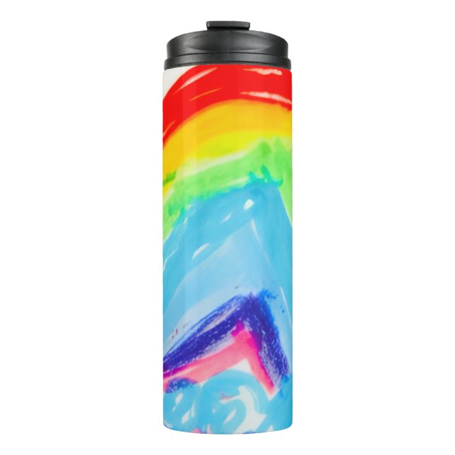 Whimisistischer Regenbogen Kinder, die eine Wasser Thermosbecher (Vorderseite)