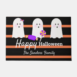 Whimisky Halloween Niedliche Familienghost Stripes Fußmatte