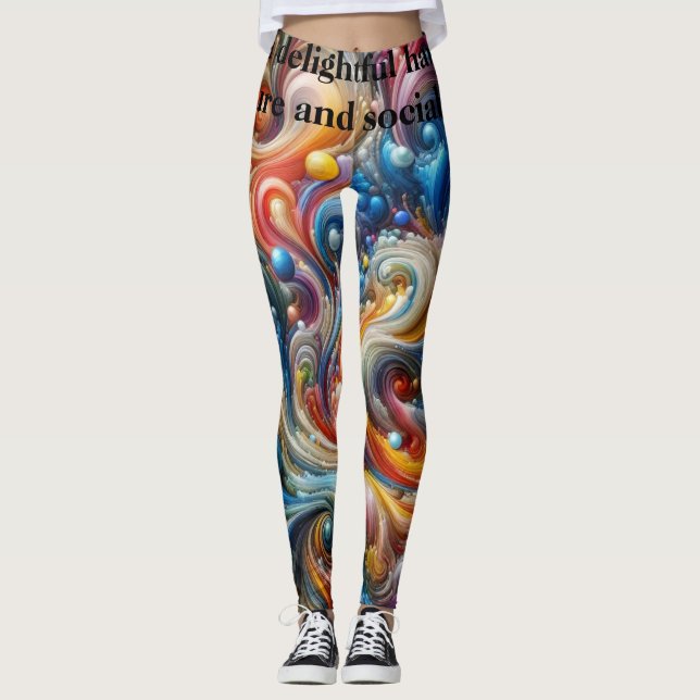 Whims Social Floral Leggings (Vorderseite)