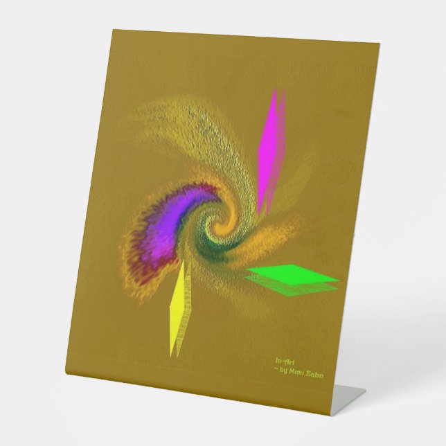 "Whimsical" 10" x 12" Pedestal-Zeichen Sockelschild (Vorderseite)