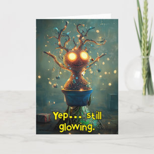 *~* Whimsical 29 Glow Funny Magical Christmas AP97 Dankeskarte