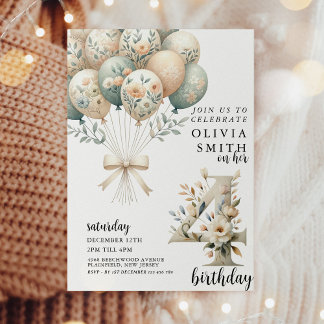 Whimsical 4. Geburtstag Einladung