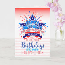 Whimsical 4. Juli Feuerwerk Geburtstag