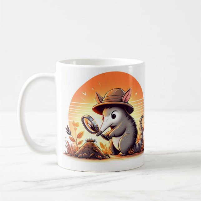 Whimsical Aardvark Tasse für Tierfreunde (Links)