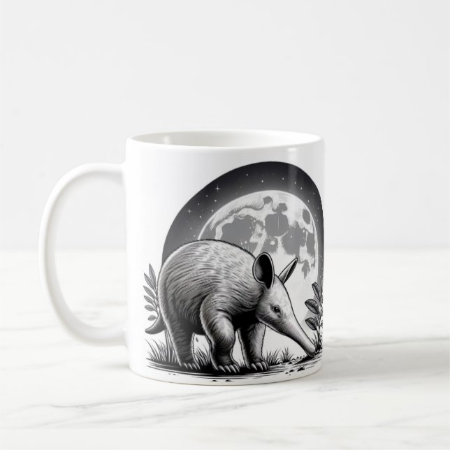 Whimsical Aardvark Tasse für Tierfreunde (Links)