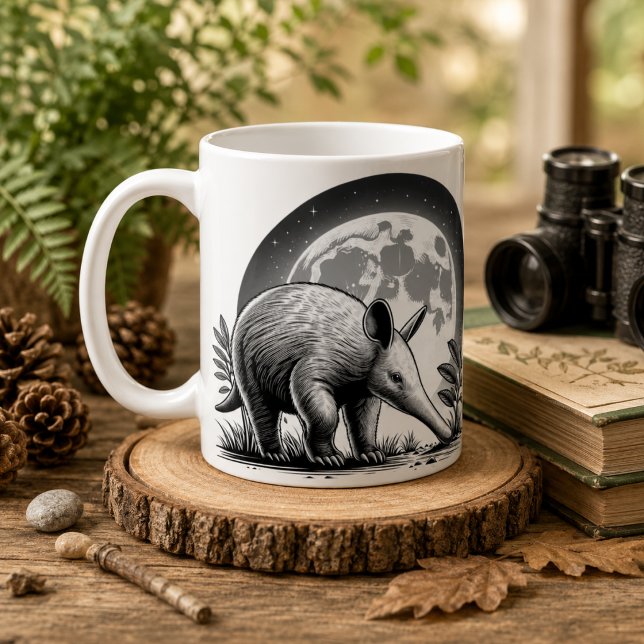Whimsical Aardvark Tasse für Tierfreunde (Whimsical Aardvark Mug for Animal Lovers)