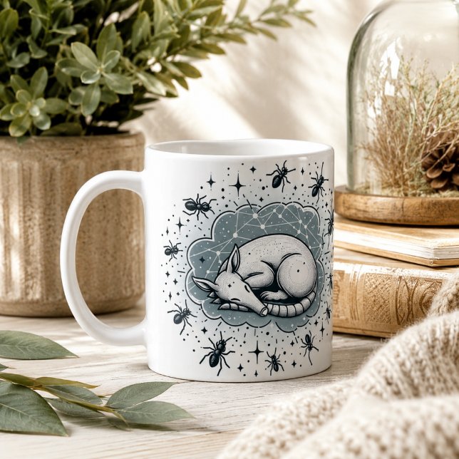 Whimsical Aardvark Tasse für Tierfreunde (Whimsical Aardvark Mug for Animal Lovers)