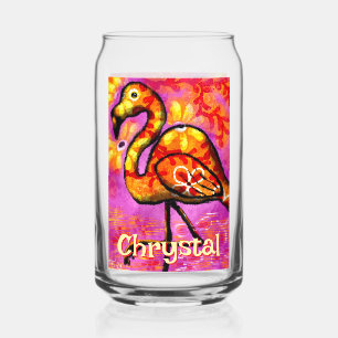 Whimsical Abstrait Flamant rose Bird Personnalisé