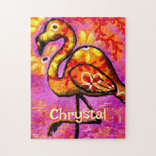 Whimsical Abstrakt Flamingo Bird Personalisiert