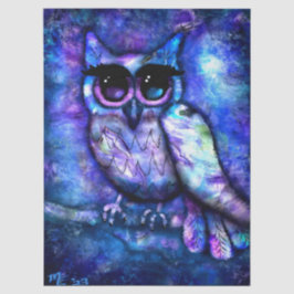 Whimsical Abstrakt Owl Big Mit Augen Decoupage Seidenpapier