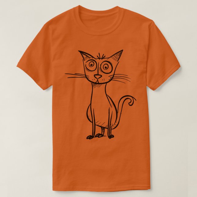 Whimsical Adventures of a komodore toon Cat T-Shirt (Design vorne)