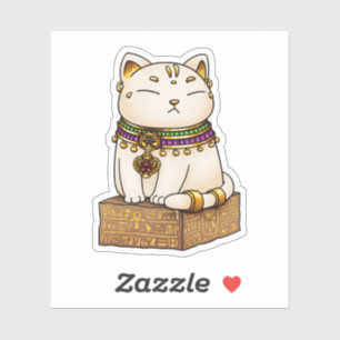Whimsical ägyptische Katze Gott Bastet Aufkleber
