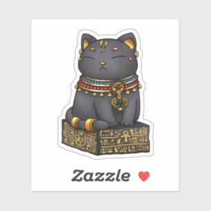 Whimsical ägyptische Katze Gott Bastet Aufkleber