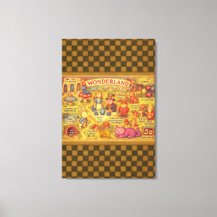 Whimsical Alice Abenteuer in Wonderland Karte Leinwanddruck