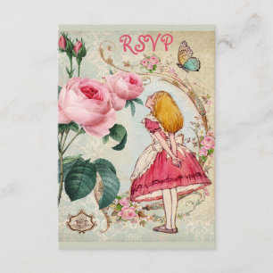 Whimsical Alice im Wunderland Collage UAWG RSVP Karte