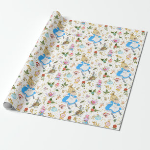 Whimsical Alice's Adventures in Wonderland Party Geschenkpapier