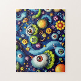 Whimsical Alien Planet Landscape Jigsaw Puzzle
