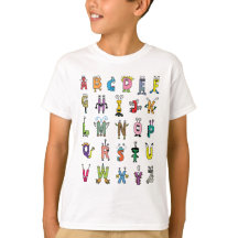 Whimsical Alphabet Kreaturen | ABC Kinder T-Shirt