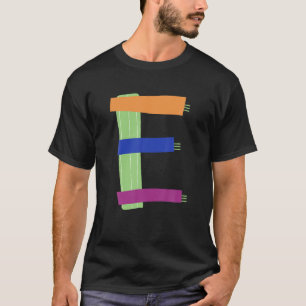 Whimsical Alphabet Letter-E Typografy Character-E T-Shirt