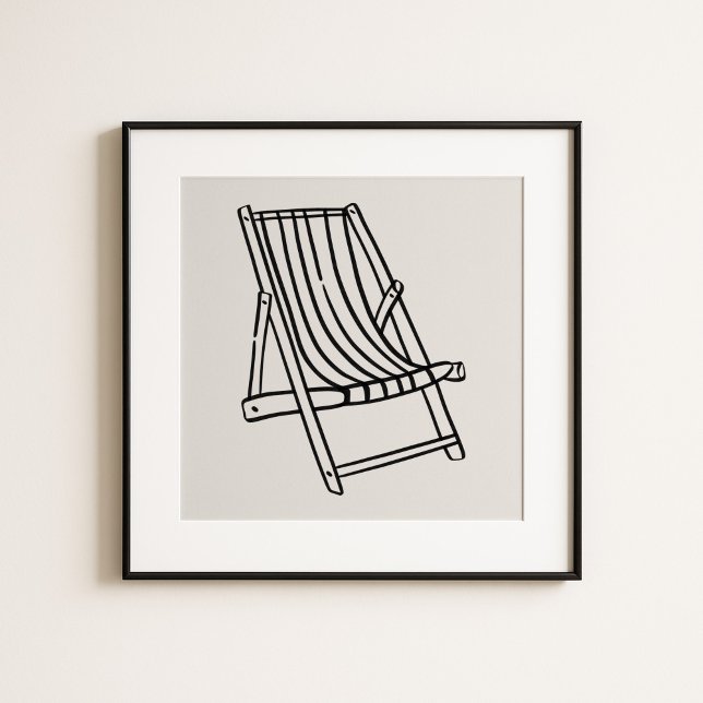 Whimsical Amalfi Coast Beach Chair Art Poster (Von Creator hochgeladen)