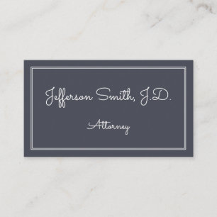 Whimsical and Basic Attorney Business Card Visitenkarte