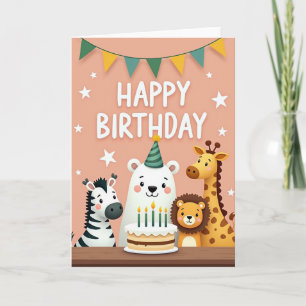 Whimsical Animal Friends Karte