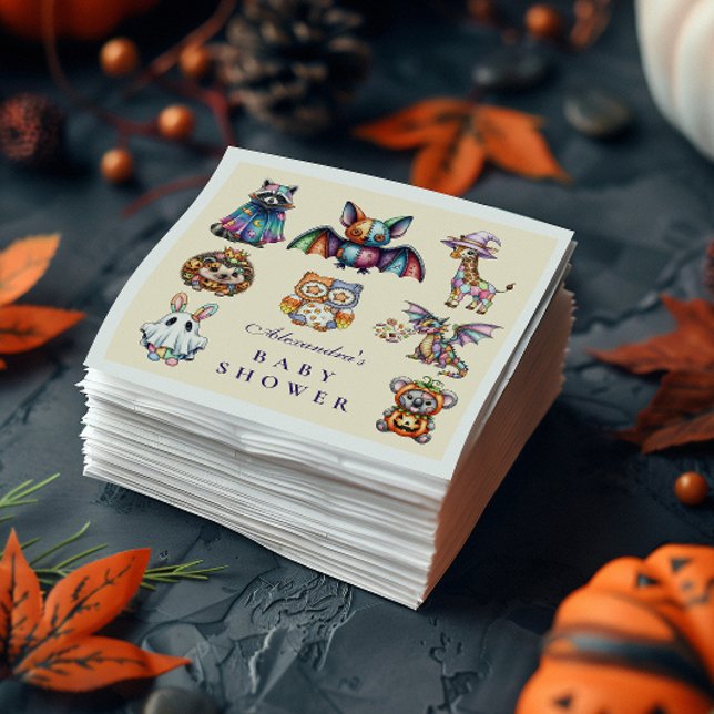 Whimsical Animal Halloween Baby Dusche Serviette (Von Creator hochgeladen)