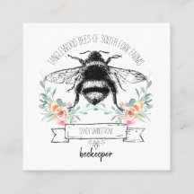 Whimsical Apiary Elegant Honey Beekeeper-Logo