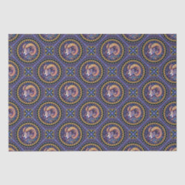 Whimsical Aries Astrologie Mandala Geometric Tile Seidenpapier