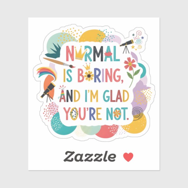 Whimsical Art Teacher Creative Quote Design Aufkleber (Blatt)