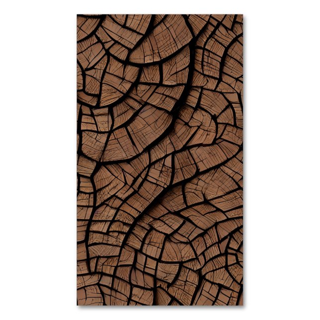 Whimsical Atemberaubende Holztextur Graphic Magnetische Visitenkarte (Vorderseite Vertikal)