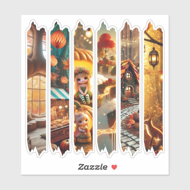 Whimsical Autumnal Magical Washi Tapanner Aufkleber (Blatt)