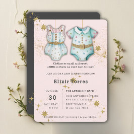Whimsical Baby Clothes Gender Neutral Baby Dusche Einladung
