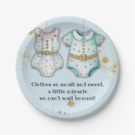 Whimsical Baby Clothes Gender Neutral Baby Dusche Pappteller