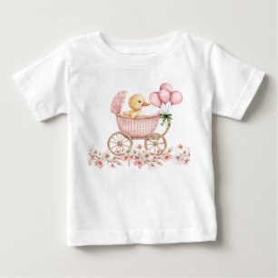 Whimsical Baby Entenküken im Kinderwagen  T-shirt