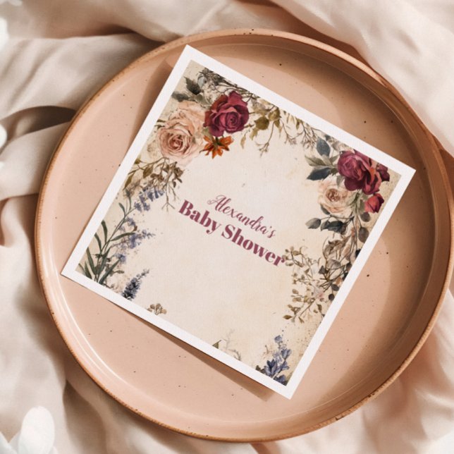 Whimsical Baby in Bloom Wildblume Serviette (Von Creator hochgeladen)