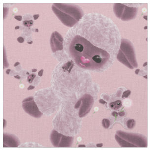 Whimsical Baby Plush Tower Lamb Country Pink Stoff