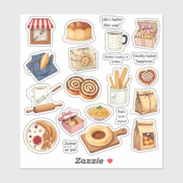Whimsical Bakery Sweet Sticker Sheet