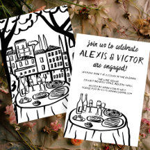 Whimsical Balconi Dinner Custom Engagement Party