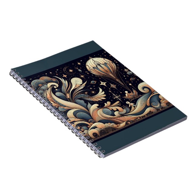 Whimsical Balloon Dreams Notebook Notizblock (Rechte Seite)
