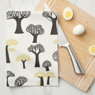 Whimsical Baobab Tree Muster Geschirrtuch
