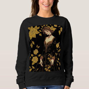 Whimsical Baroque Muse Sweatshirt - Goldstickerin