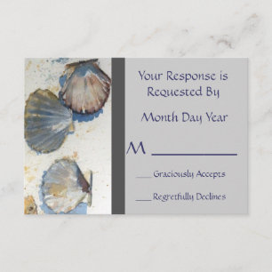 Whimsical Beach Shells réception Réponse Card