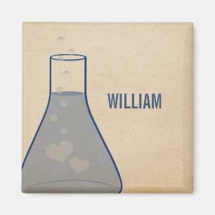 Whimsical Beaker Magnet, blau Magnet