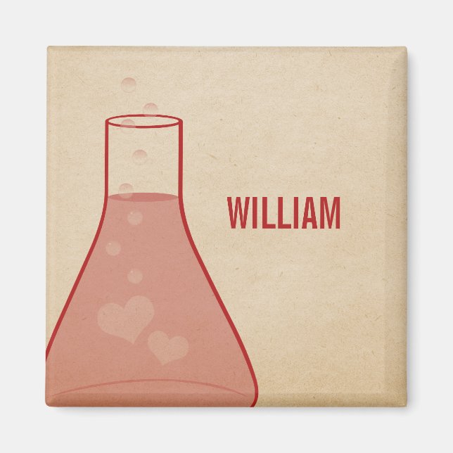 Whimsical Beaker Magnet, rot Magnet (Vorne)