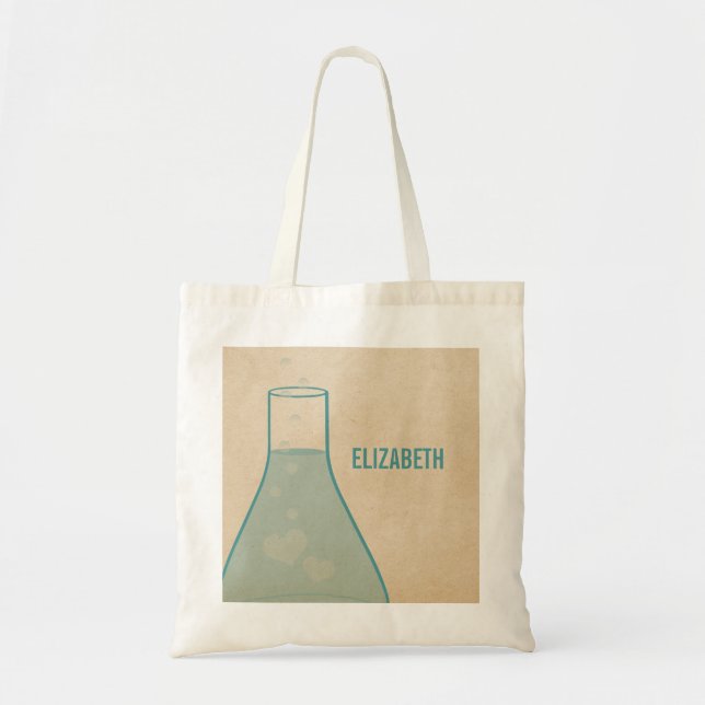 Whimsical Beaker Tote Bag, Aquamarin Tragetasche (Vorne)