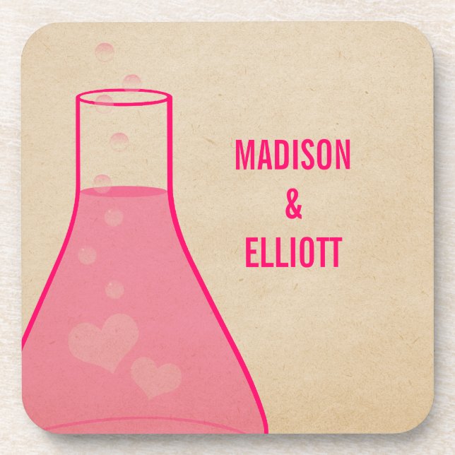 Whimsical Beaker Untersetzer Set, rosa (Vorderseite)